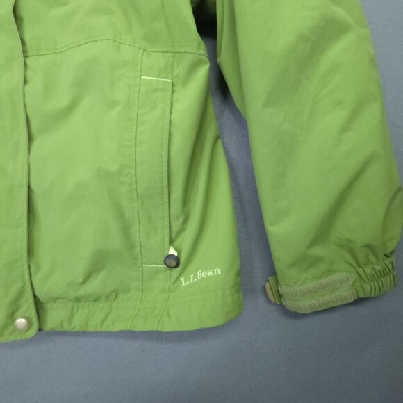 LL Bean Jacket Womens M Green Blue Zip Out Fleece Coat Liner Hooded Outdoors - Picture 2 of 16